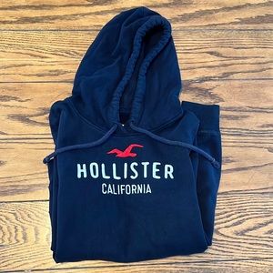 Navy Blue Hollister Girls L Hoodie.